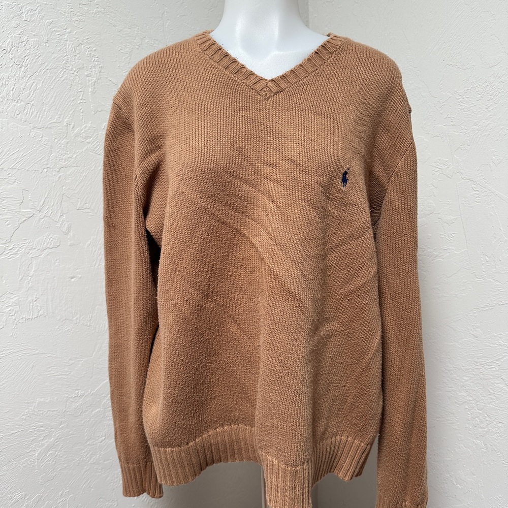 Ralph Lauren Camel V-Neck Sweater